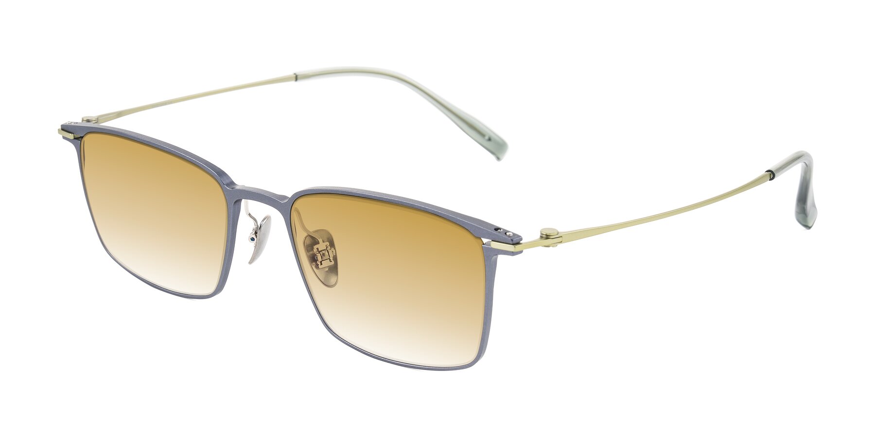 Angle of Ayla in Gray/Green with Champagne Gradient Lenses