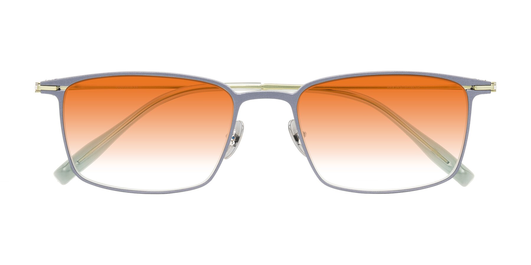 Folded Front of Ayla in Gray/Green with Orange Gradient Lenses