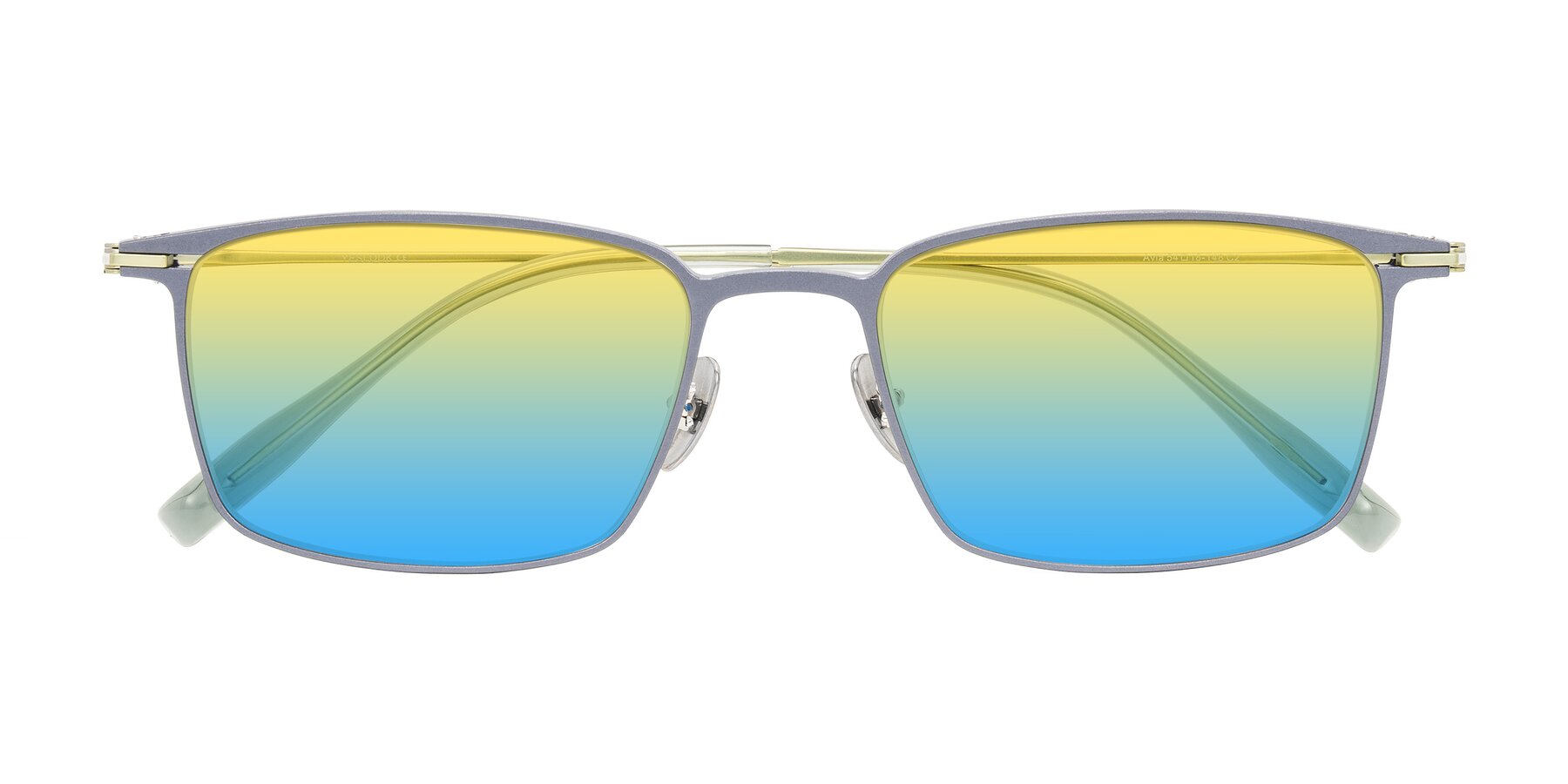 Folded Front of Ayla in Gray/Green with Yellow / Blue Gradient Lenses