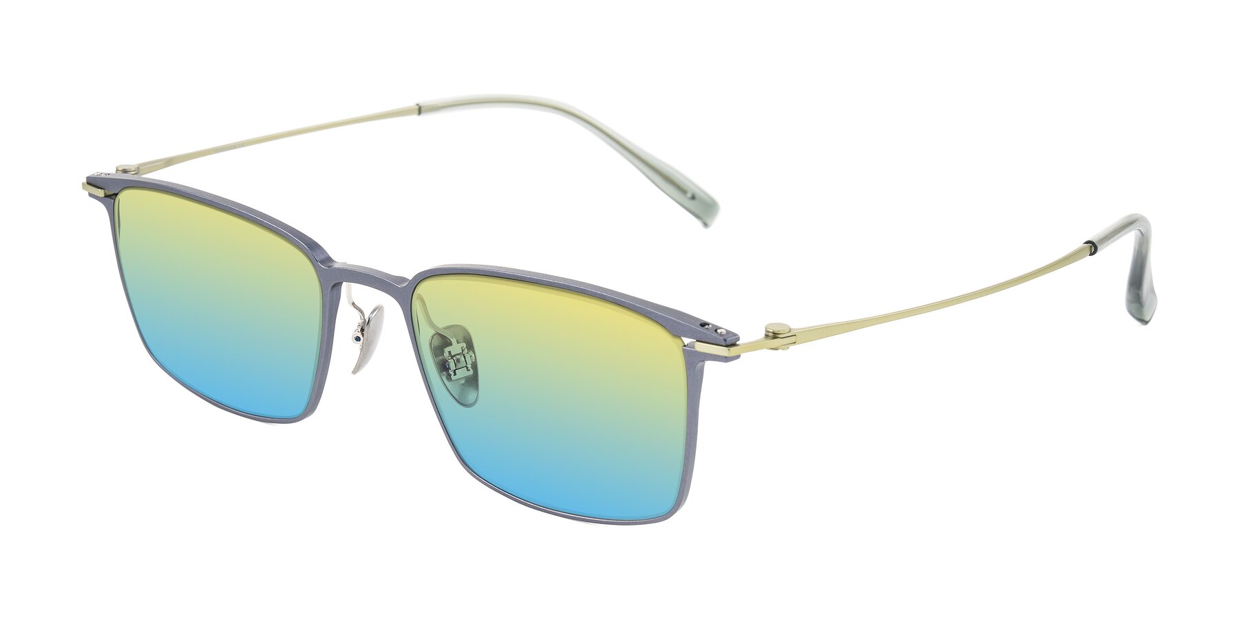 Angle of Ayla in Gray/Green with Yellow / Blue Gradient Lenses