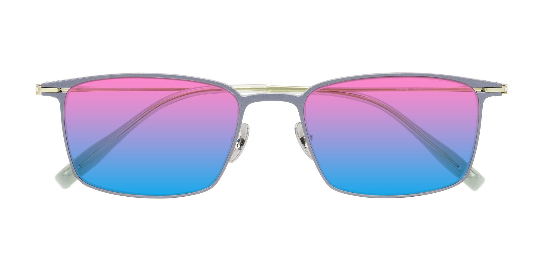 Folded Front of Ayla in Gray/Green with Pink / Blue Gradient Lenses