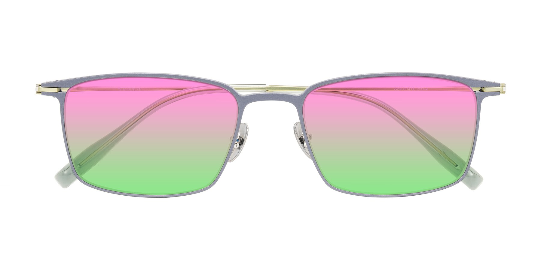 Folded Front of Ayla in Gray/Green with Pink / Green Gradient Lenses