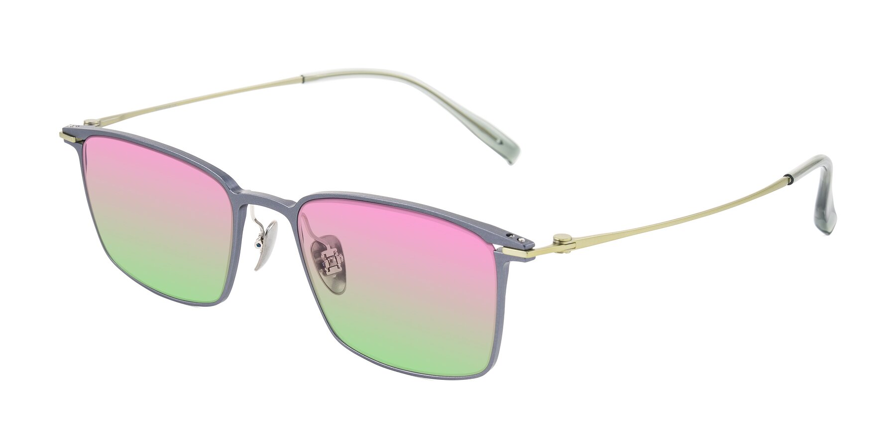 Angle of Ayla in Gray/Green with Pink / Green Gradient Lenses