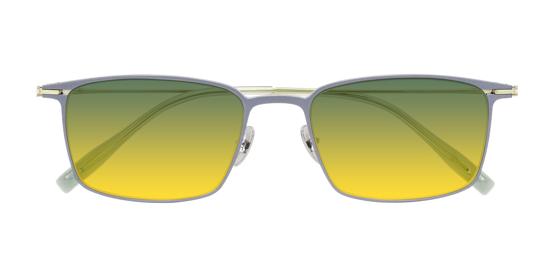 Folded Front of Ayla in Gray/Green with Green / Yellow Gradient Lenses