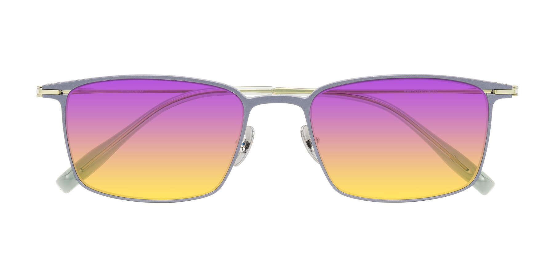 Folded Front of Ayla in Gray/Green with Purple / Yellow Gradient Lenses