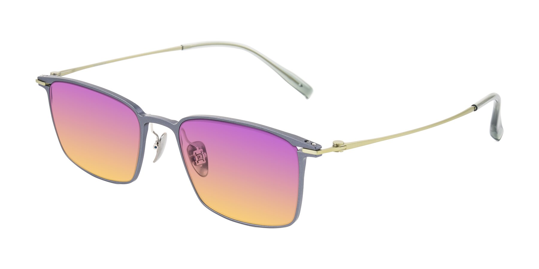 Angle of Ayla in Gray/Green with Purple / Yellow Gradient Lenses