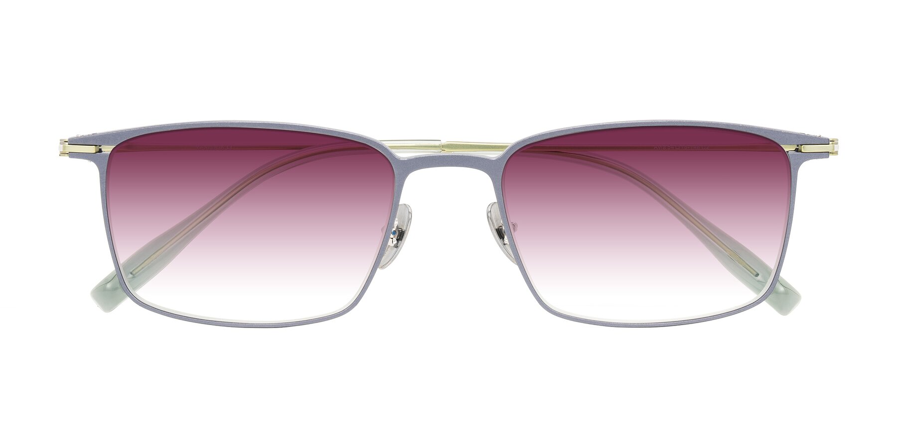 Folded Front of Ayla in Gray/Green with Wine Gradient Lenses