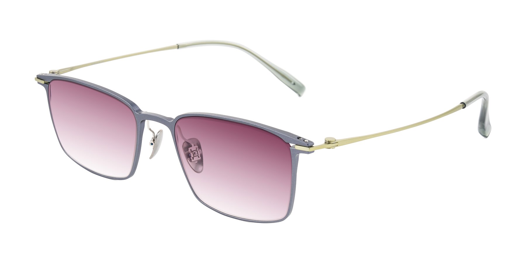 Angle of Ayla in Gray/Green with Wine Gradient Lenses