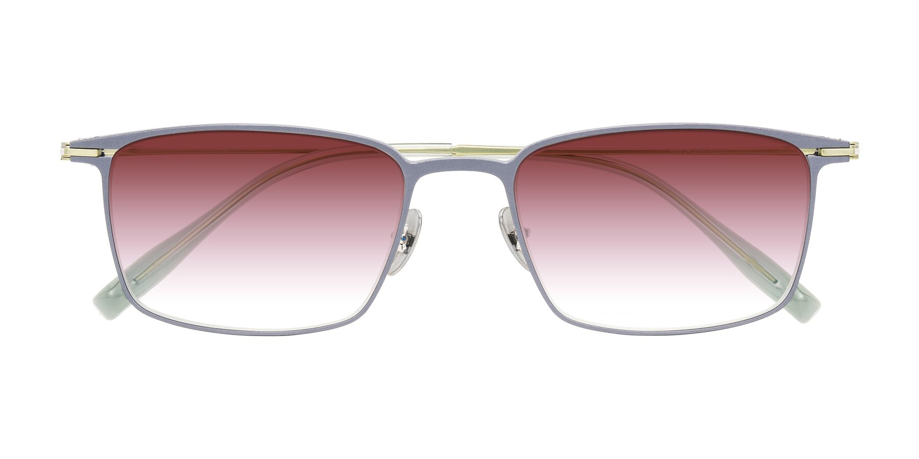 Folded Front of Ayla in Gray/Green with Garnet Gradient Lenses