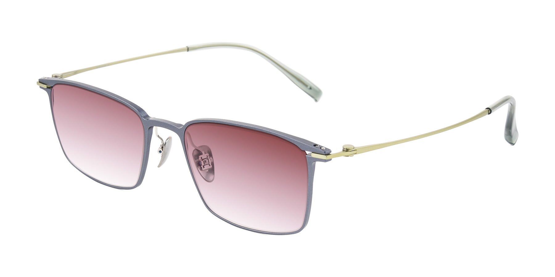 Angle of Ayla in Gray/Green with Garnet Gradient Lenses
