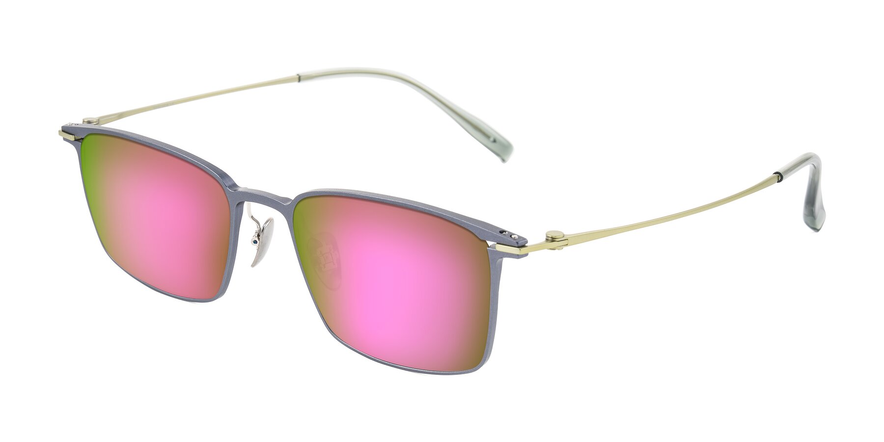 Angle of Ayla in Gray/Green with Pink Mirrored Lenses