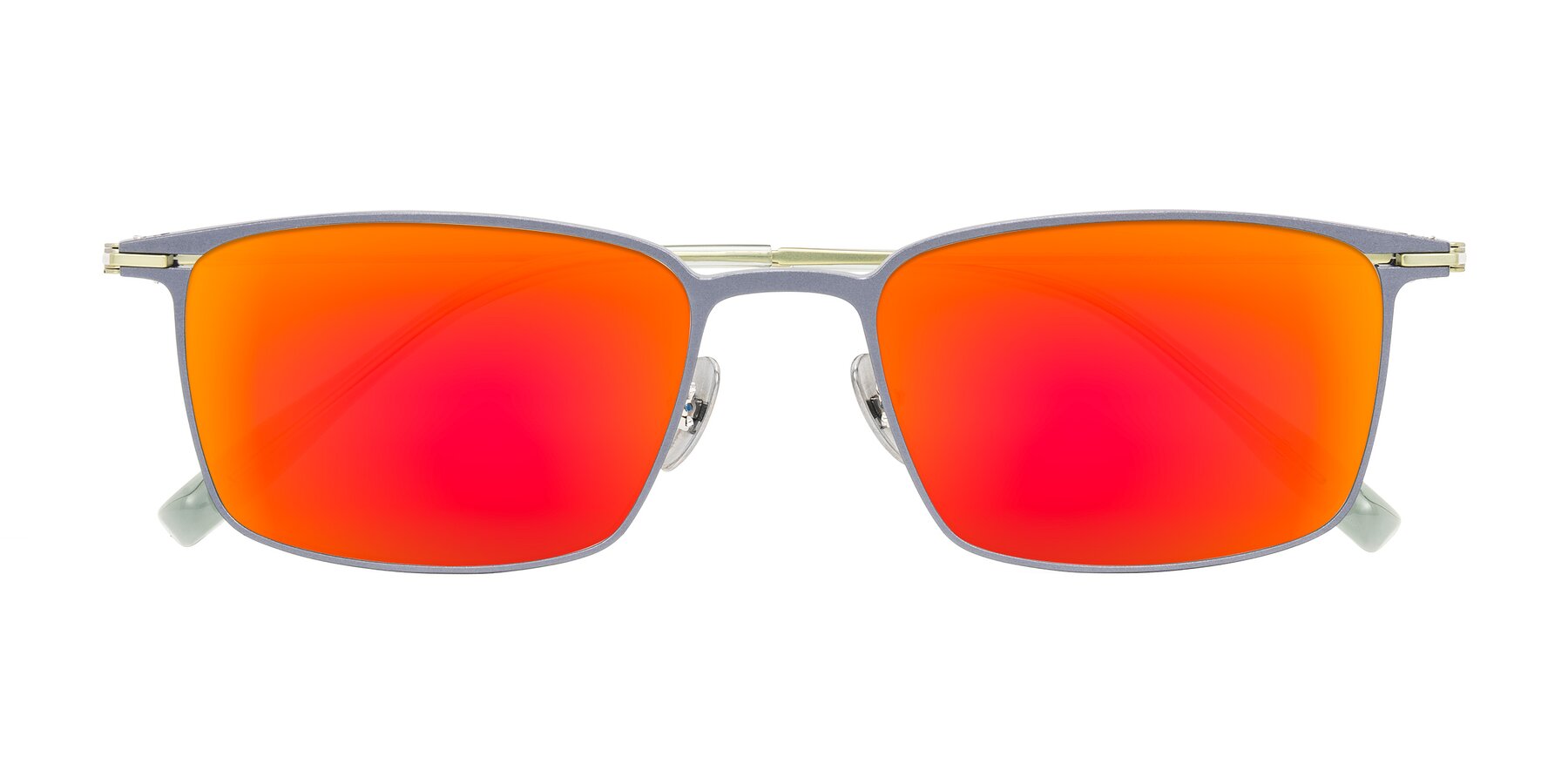 Folded Front of Ayla in Gray/Green with Red Gold Mirrored Lenses