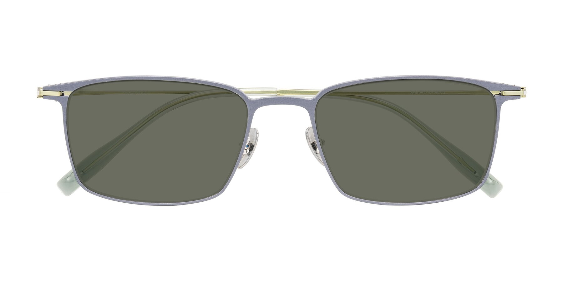 Folded Front of Ayla in Gray/Green with Gray Polarized Lenses