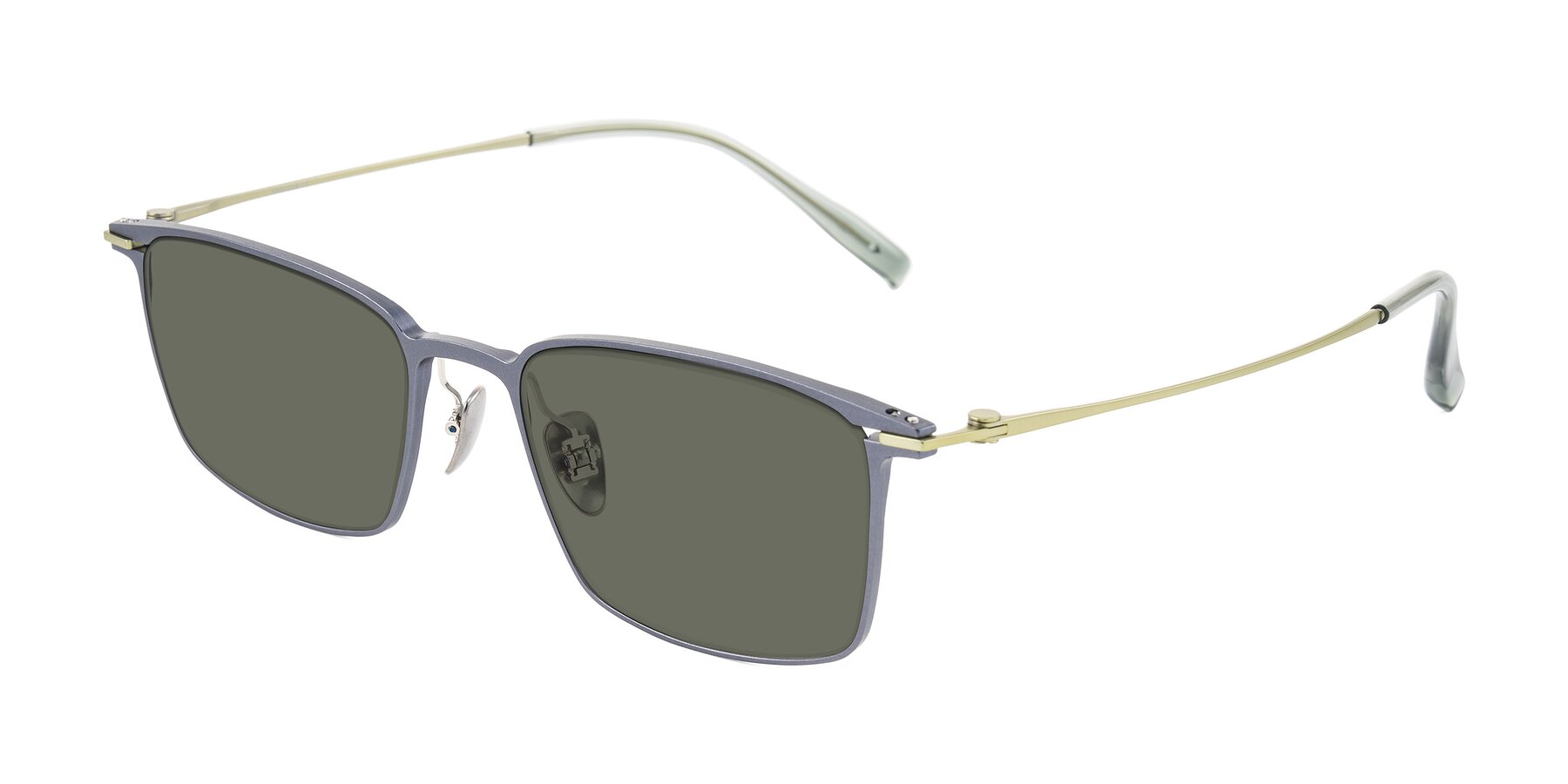Angle of Ayla in Gray/Green with Gray Polarized Lenses