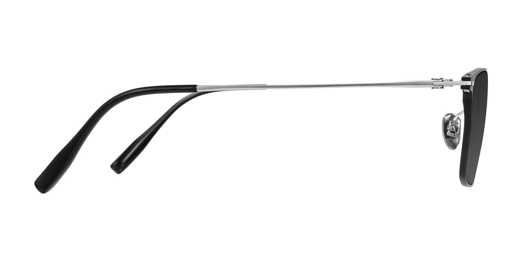 Side of Ayla in Black/Silver with Gray Tinted Lenses