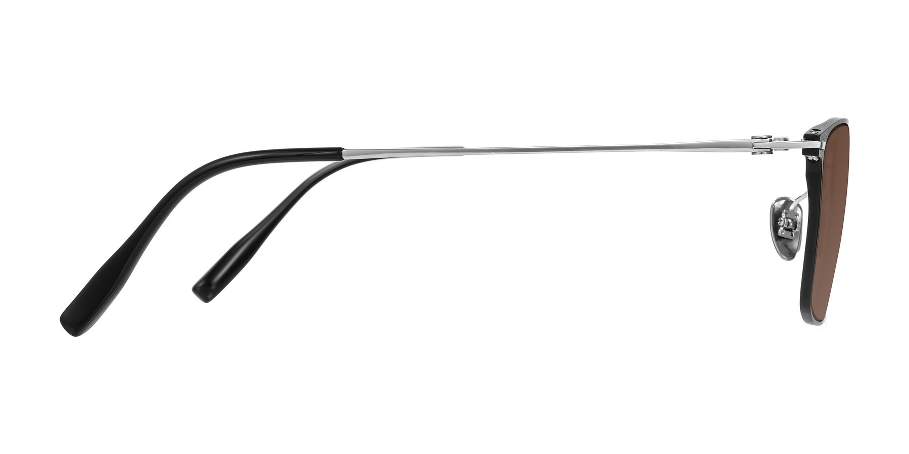 Side of Ayla in Black/Silver with Brown Tinted Lenses