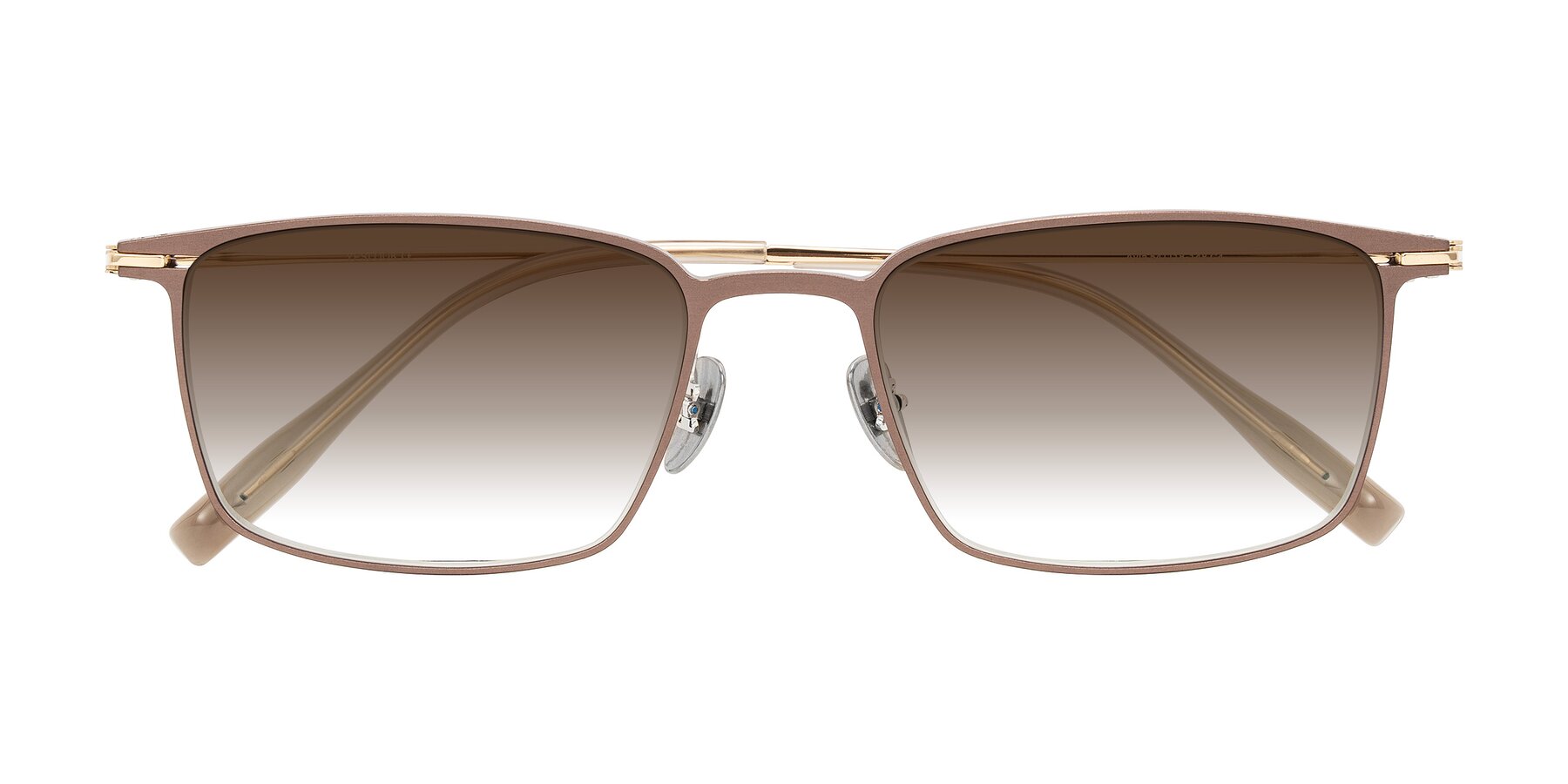 Folded Front of Ayla in Brown/Gold with Brown Gradient Lenses