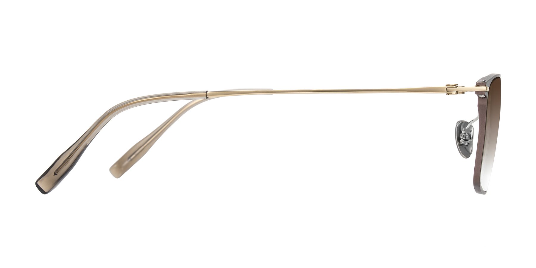Side of Ayla in Brown/Gold with Brown Gradient Lenses