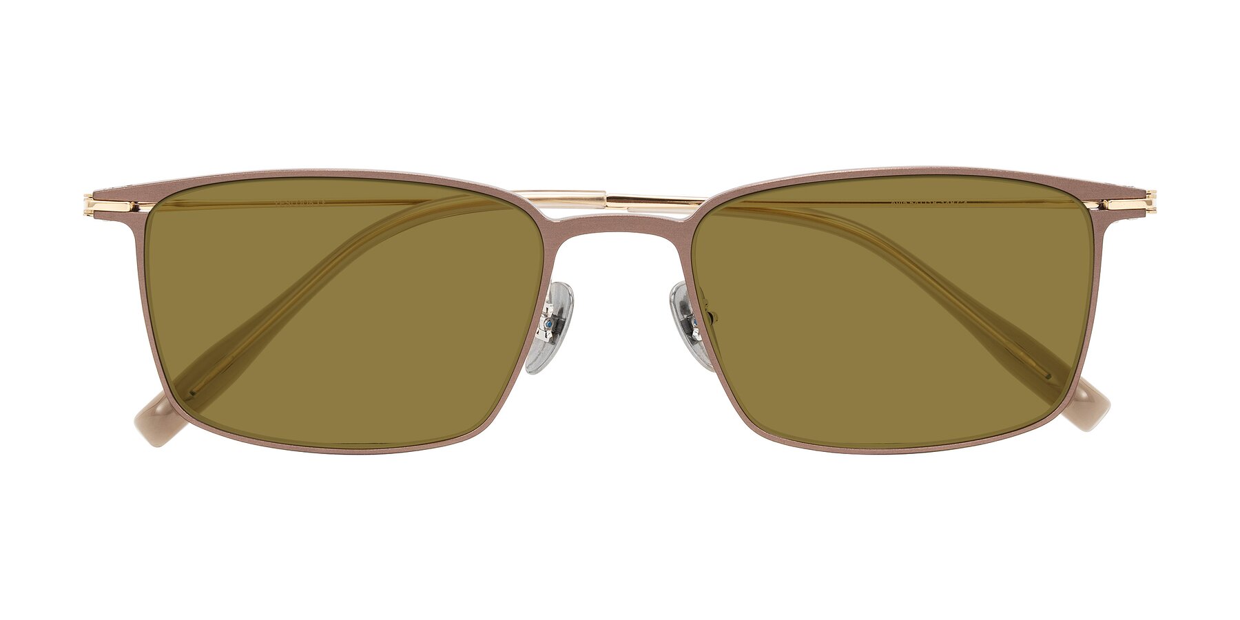 Folded Front of Ayla in Brown/Gold with Brown Polarized Lenses