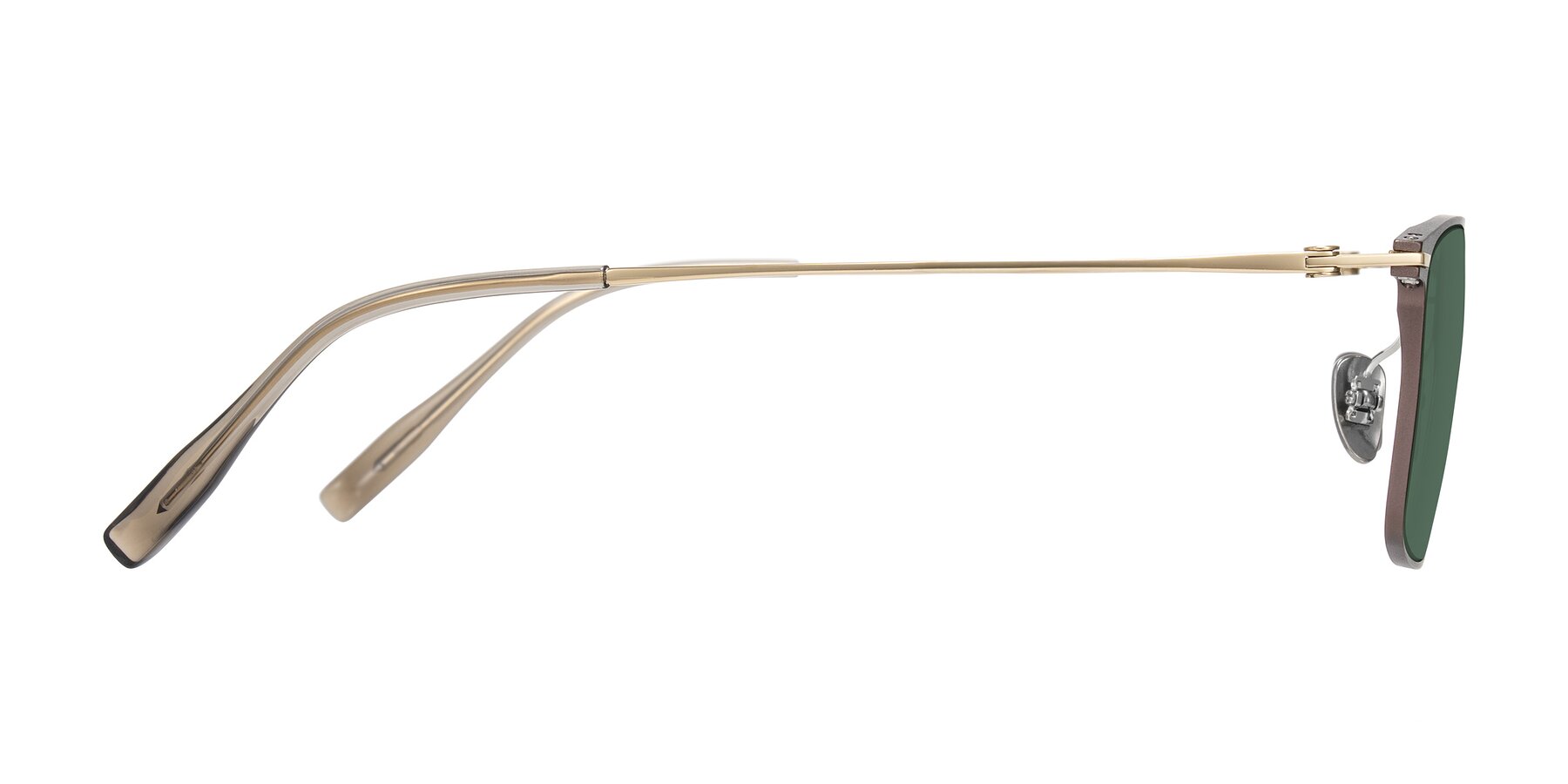 Side of Ayla in Brown/Gold with Green Polarized Lenses