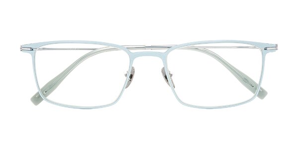 Front of Ayla in Pastel Blue/Silver