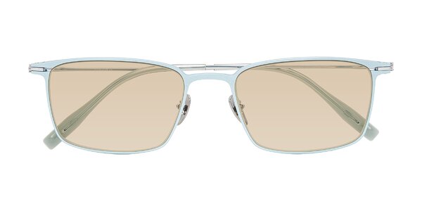 Front of Ayla in Pastel Blue/Silver