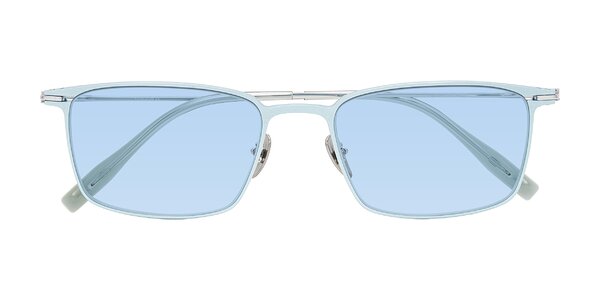 Front of Ayla in Pastel Blue/Silver