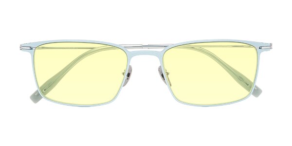 Front of Ayla in Pastel Blue/Silver
