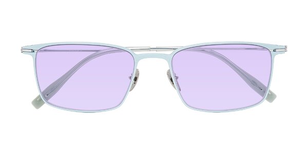 Front of Ayla in Pastel Blue/Silver