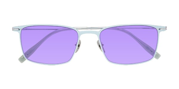 Front of Ayla in Pastel Blue/Silver