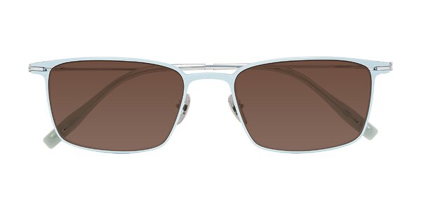 Front of Ayla in Pastel Blue/Silver