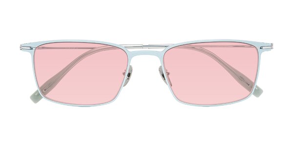 Front of Ayla in Pastel Blue/Silver