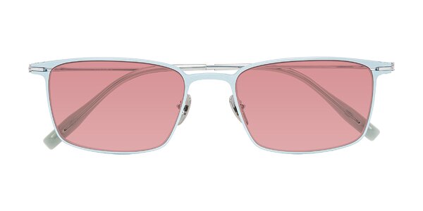 Front of Ayla in Pastel Blue/Silver