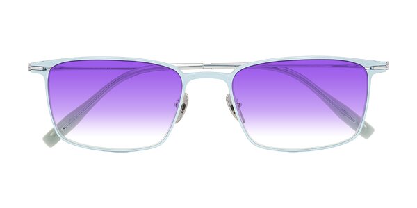 Front of Ayla in Pastel Blue/Silver