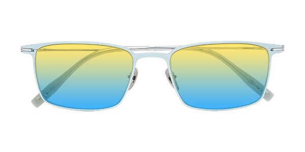 Front of Ayla in Pastel Blue/Silver