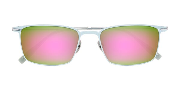 Front of Ayla in Pastel Blue/Silver