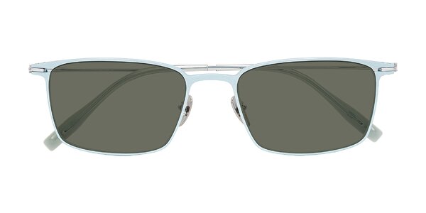 Front of Ayla in Pastel Blue/Silver