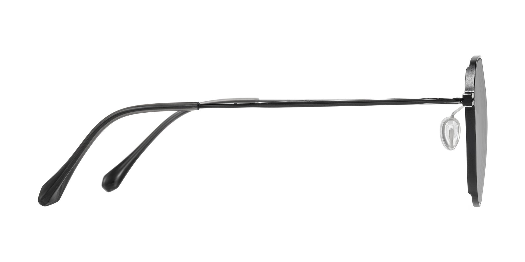 Side of Pineda in Black with Light Gray Tinted Lenses