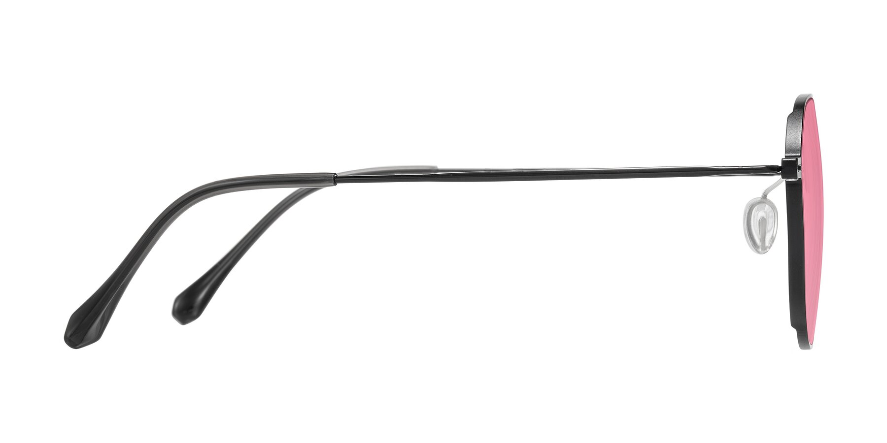 Side of Pineda in Black with Pink Tinted Lenses