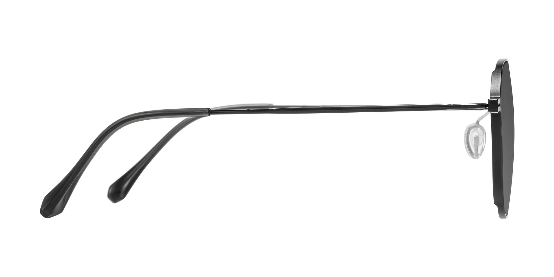 Side of Pineda in Black with Medium Gray Tinted Lenses