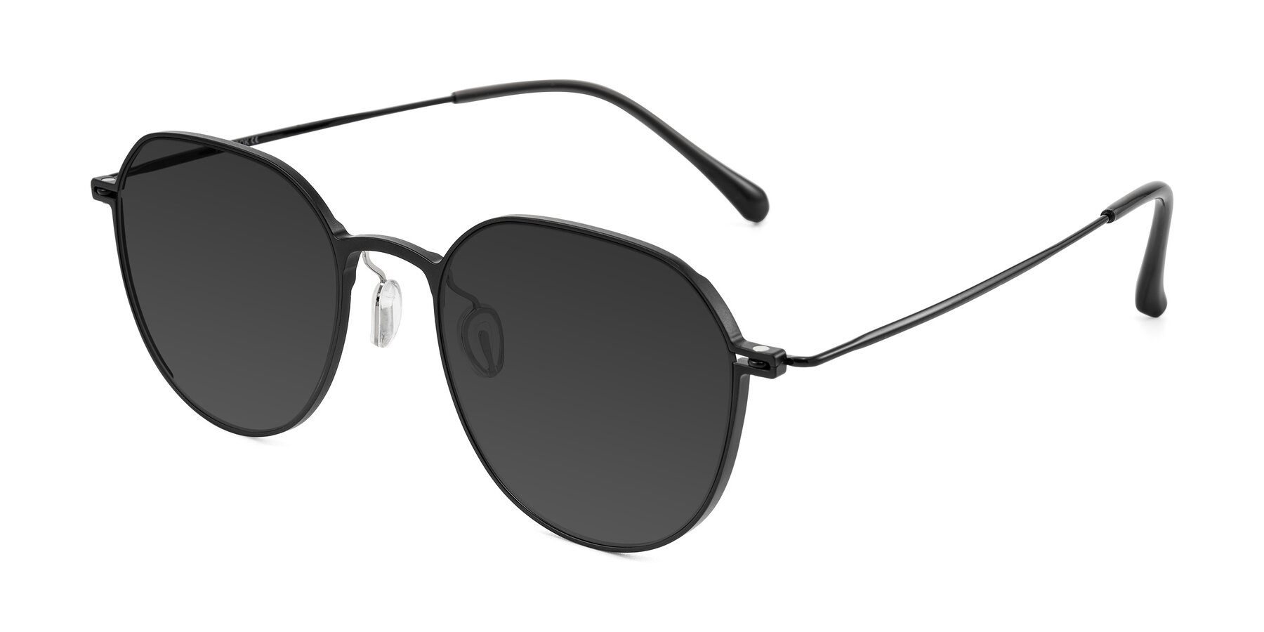 Angle of Pineda in Black with Gray Tinted Lenses