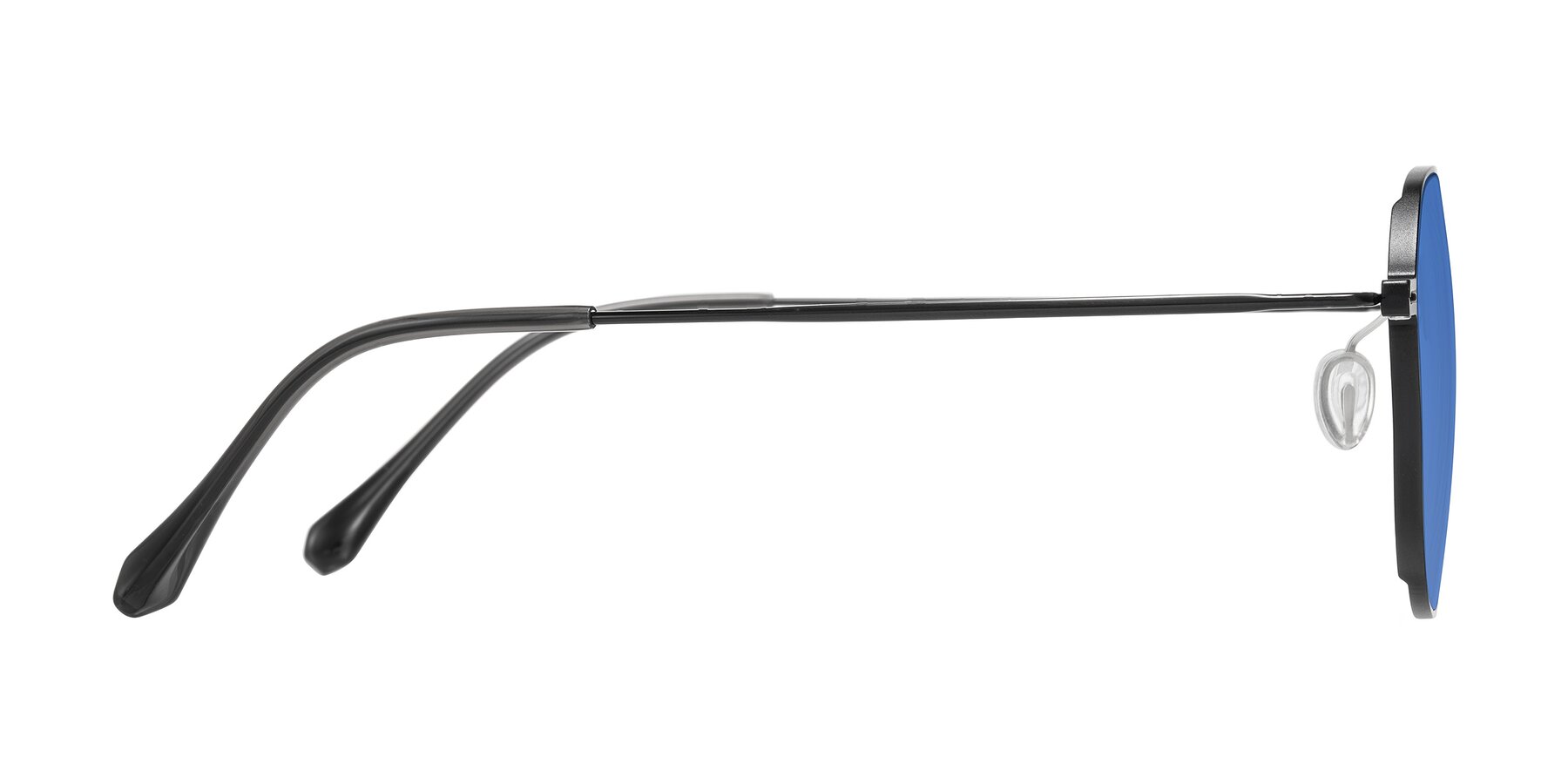 Side of Pineda in Black with Blue Tinted Lenses