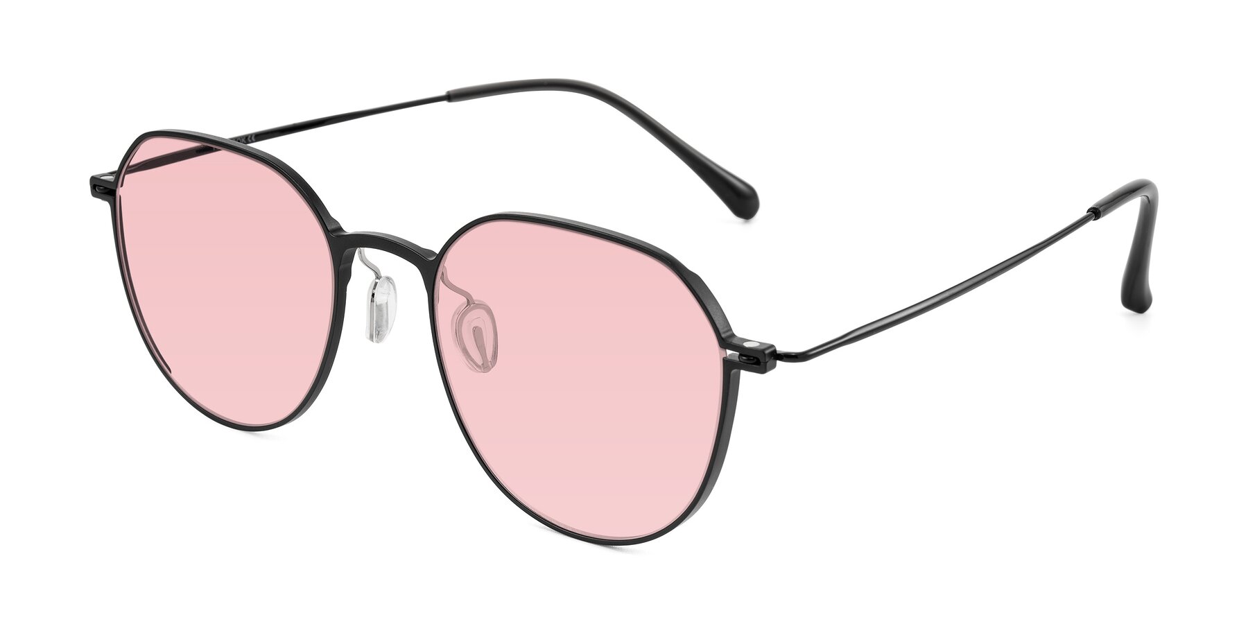 Angle of Pineda in Black with Light Garnet Tinted Lenses