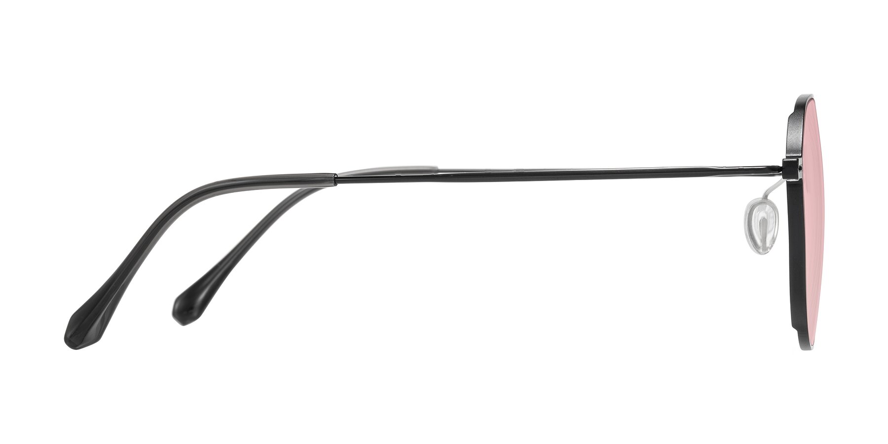 Side of Pineda in Black with Light Garnet Tinted Lenses
