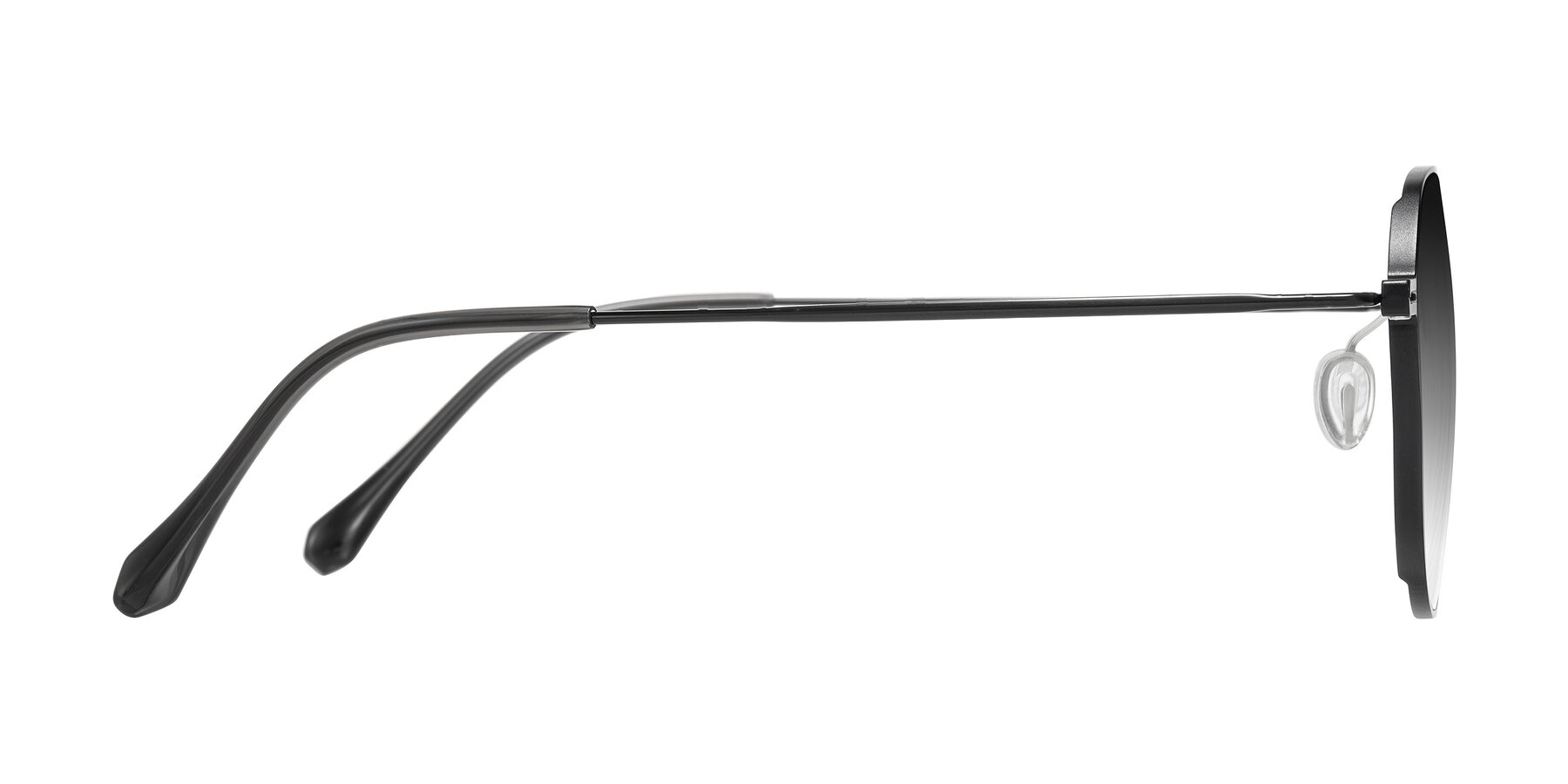 Side of Pineda in Black with Gray Gradient Lenses