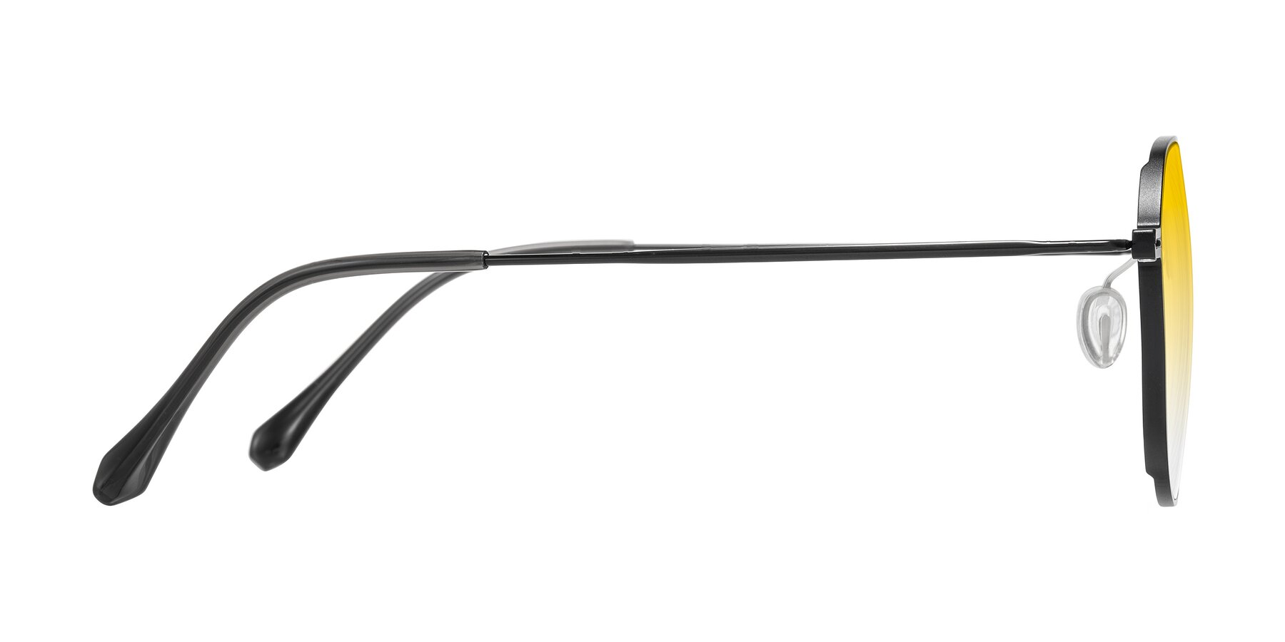 Side of Pineda in Black with Yellow Gradient Lenses