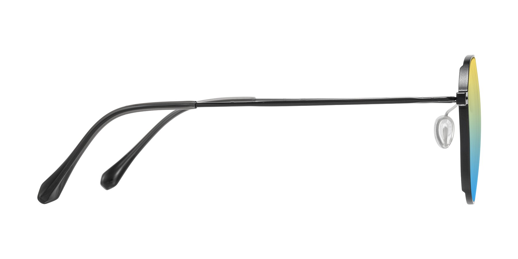 Side of Pineda in Black with Yellow / Blue Gradient Lenses
