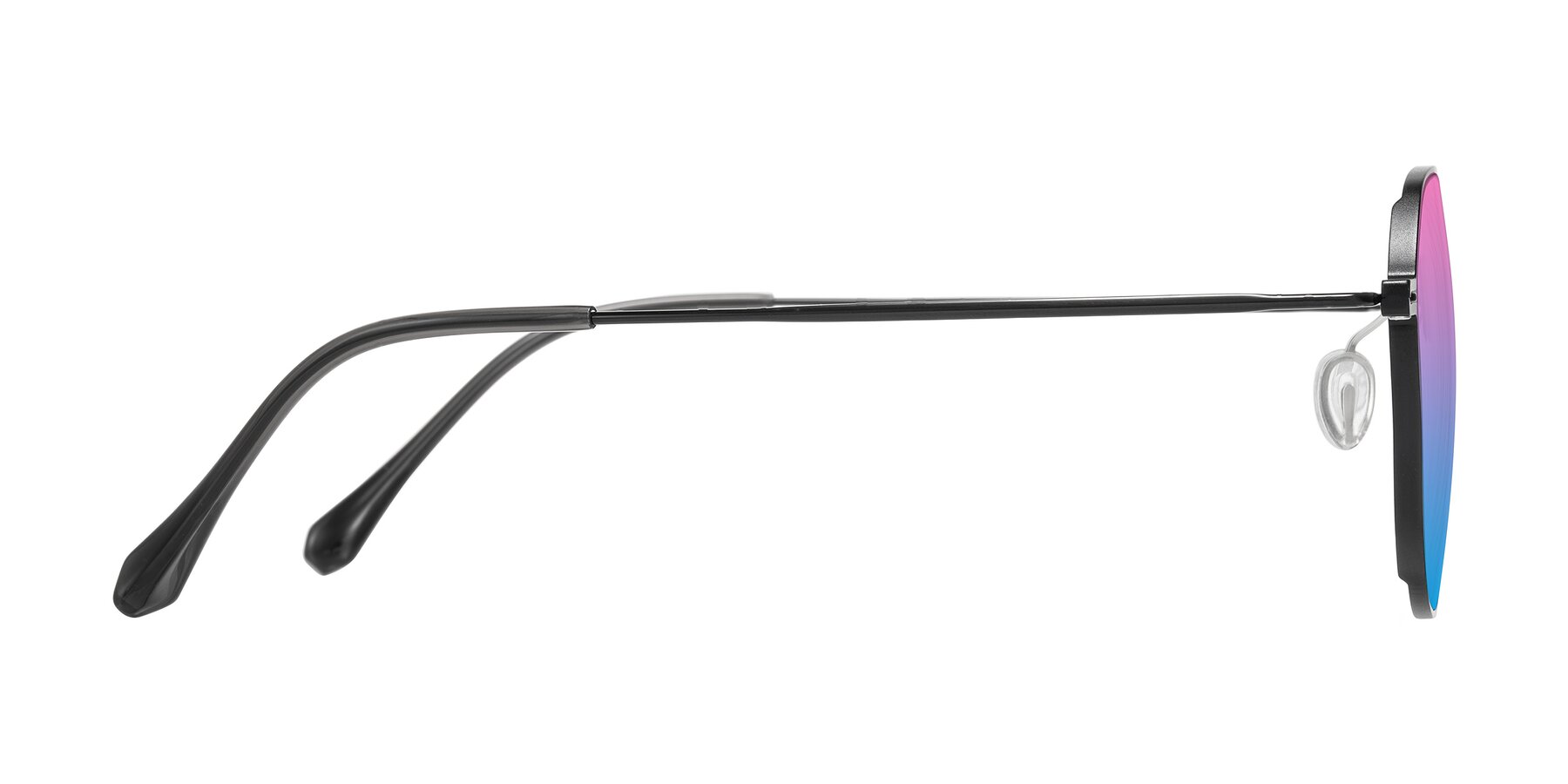 Side of Pineda in Black with Pink / Blue Gradient Lenses