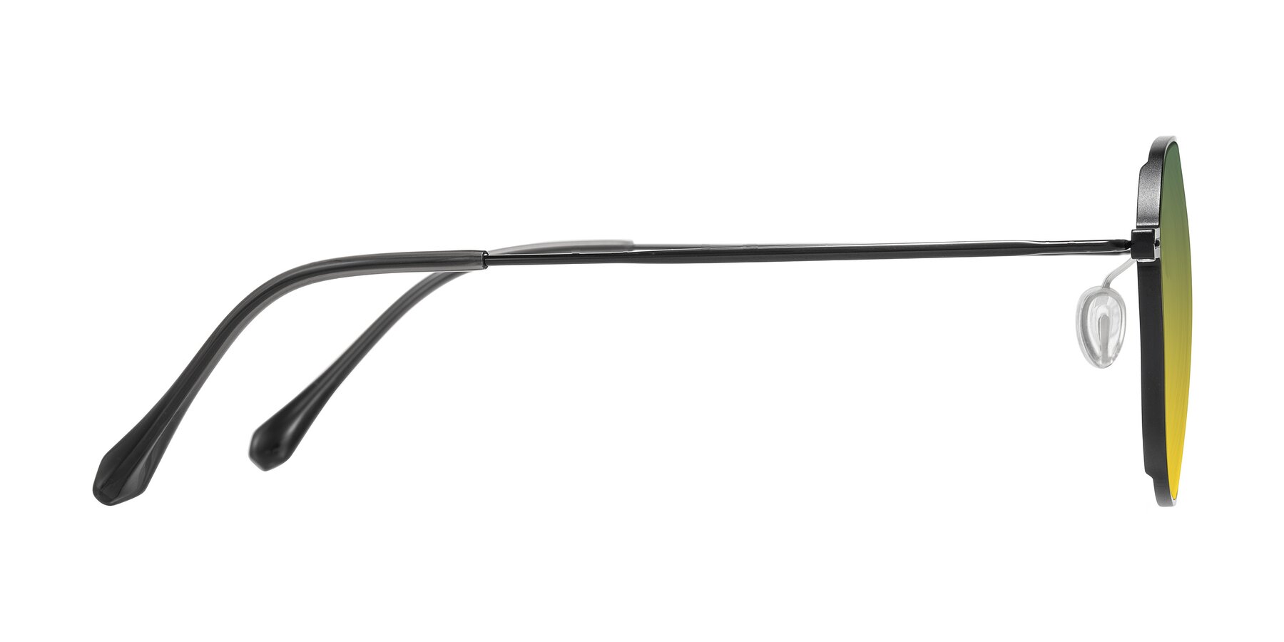 Side of Pineda in Black with Green / Yellow Gradient Lenses