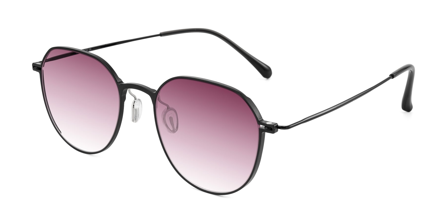 Angle of Pineda in Black with Wine Gradient Lenses